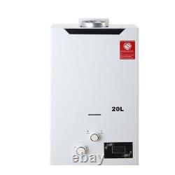 20L LPG Tankless Hot Water Heater Propane Instant Gas Water Heater Boiler Shower