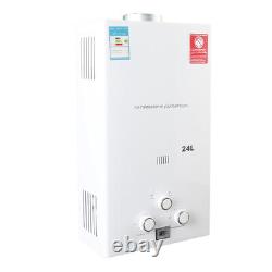 24L Tankless Gas Water Heater Portable LPG Instant Boiler Outdoor Camping Shower