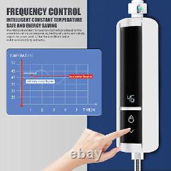 3500With5500W Electric Tankless Water Heater LED With Touch Screen Under Sink Tap