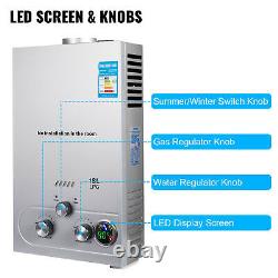36KW 18L LPG Hot Water Heater Propane Gas Boiler Instant Tankless With Shower Kit