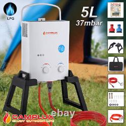 5L Instant Hot Water Heater Gas Boiler Tankless LPG Camping Shower with Carry Bag