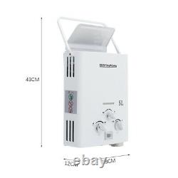 5L Instant Propane Gas Water Heater Outdoor Camping Tankless Boiler & Shower Kit