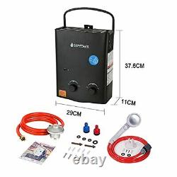 5L Portable Gas Water Heater with Folding Handle, Tankless LP Gas Boiler Outdoor