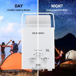 5L Portable Tankless Gas Water Heater LPG Propane Boiler Outdoor Camping Shower