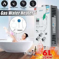 6L 10KW Tankless Rapid Heating Water Heater Liquid Propane Gas Instant