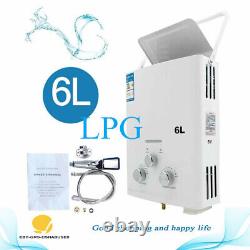 6L Portable Tankless Hot Water Heater LPG Propane for Trailer RV Yacht 12KW
