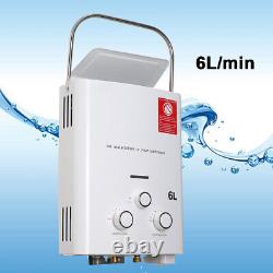 6L Propane Gas LPG Tankless Instant Hot Water Heater Boiler for Camping Shower