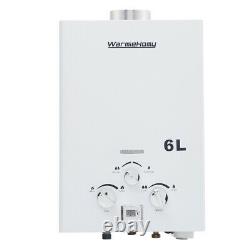 6L Tankless Gas Water Heater 12KW Portable Outdoor Shower Kit LPG Propane Boiler