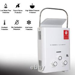 6L Tankless Gas Water Heater Boiler LPG Propane Portable Camping Shower Outdoor