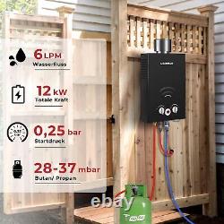 6L Tankless Gas Water Heater LPG Propane Instant Boiler Outdoor Camping Shower