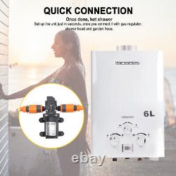 6L Tankless Gas Water Heater LPG Propane Instant Boiler Outdoor Camping Shower