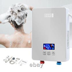 6kW Electric Instant Water Heater Tankless Hot Shower Bathroom Kitchen LCD Touch