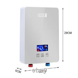 6kW Electric Instant Water Heater Tankless Hot Shower Bathroom Kitchen LCD Touch