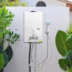 8L 2GPM Tankless LPG Liquid Propane Gas Hot Water Heater On-Demand Water Boiler