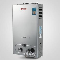 8L GAS LPG Hot Water Heater Propane Tankless Stainless Instant Boiler +Shower