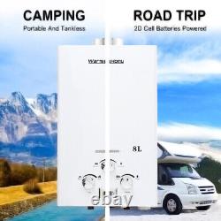 8L Gas Camping Camper Shower Instant Butane Water Heater LPG Propane Tankless