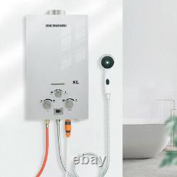 8L Gas Camping Camper Shower Instant Butane Water Heater LPG Propane Tankless