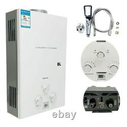 8L Instant Outdoor LPG Water Heater Portable Tankless Propane Gas Water Heater