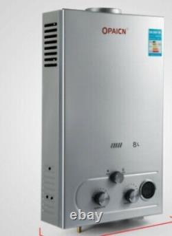 8L LPG Propane Gas Hot Water Heater Instant Heat Tankless Boiler Shower Kit