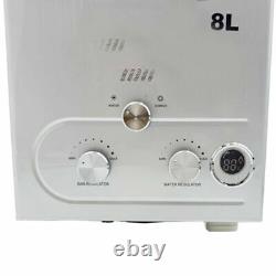8L LPG Propane Gas Hot Water Heater Instant Heat Tankless Boiler Shower Kit