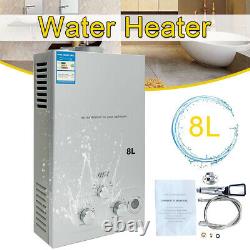 8L LPG Propane Instant Water Heater Gas Tankless Boiler Heater with Shower Kit