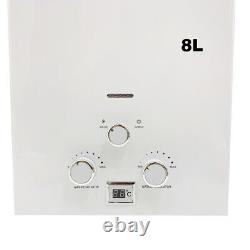 8L LPG Tankless Hot Water Heater Instant Shower Heater with Shower Kit UK