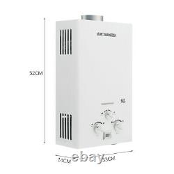 8L Portable Hot Water Heater Propane Gas LED Tankless Instant withShower Head 16KW