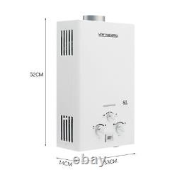 8L Portable Tankless Gas Water Heater LPG Propane Instant Boiler Outdoor Shower