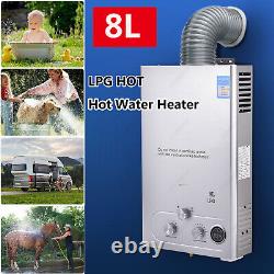 8L Propane Gas LPG Tankless Instant Hot Water Heater Boiler for Camping Shower