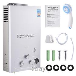 8L Propane Gas LPG Tankless Instant Hot Water Heater Boiler for Camping Shower