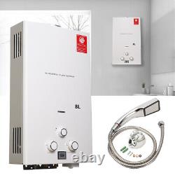 8L Tankless Gas Water Heater LPG Propane Instant Boiler Outdoor Camping Shower