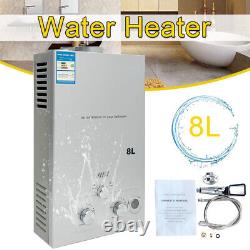 8L Tankless Propane Gas Water Heater LPG Instant Shower Boiler Outdoor Camping