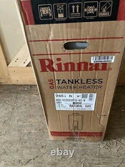 Brand New Rinnai V65IN 6.5 GPM Residential Indoor Natural Gas Tankless White