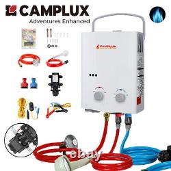 CAMPLUX 10kW 5L Portable Tankless Gas Hot Water Heater with 4.3L Water Pump 12V