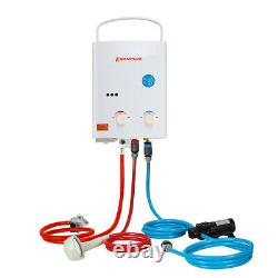 CAMPLUX 10kW 5L Portable Tankless Gas Hot Water Heater with 4.3L Water Pump 12V