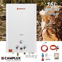 CAMPLUX 16L Hot Water Heater Tankless Gas Boiler LPG Propane 32kW Camping Shower