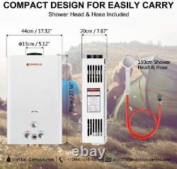 CAMPLUX 16L Hot Water Heater Tankless Gas Boiler LPG Propane 32kW Camping Shower