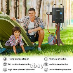 CAMPLUX 5L Tankless Propane Gas Water Heater LPG Instant Boiler Outdoor Camping