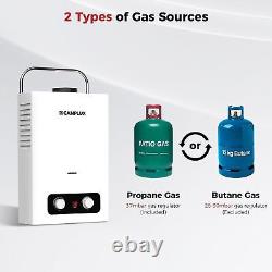 CAMPLUX 6L Instant Hot Water Heater Kit Portable Boiler LPG Propane Gas Shower