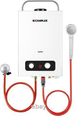 CAMPLUX 6L Instant Hot Water Heater Kit Portable Boiler LPG Propane Gas Shower
