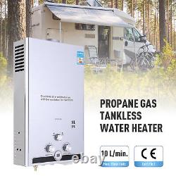 CO-Z 10L 17kw Instant Hot Water Heater Gas Boiler Tankless LPG Water Boiler