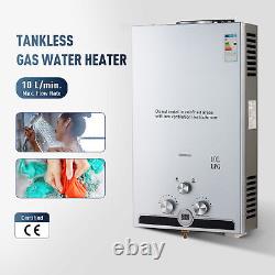 CO-Z 10L 17kw Instant Hot Water Heater Gas Boiler Tankless LPG Water Boiler