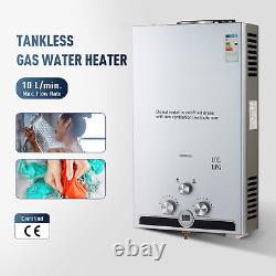 CO-Z 10L Instant Hot Water Heater Gas Boiler 17kw Tankless LPG Water Boiler
