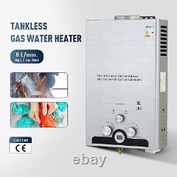 CO-Z 8L 13.6kw Instant Hot Water Heater Gas Boiler Tankless Water Boiler LPG