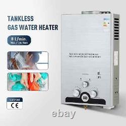 CO-Z 8L Instant Hot Water Heater Gas Boiler Tankless LPG 13.6kw Water Boiler