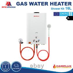 Camplux 16L 32kw Instant Hot Water Heater Tankless Gas Boiler LPG Propane Shower