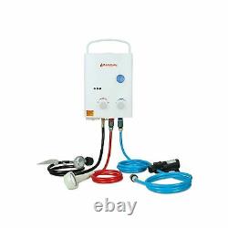 Camplux 5L 1.32 GPM Outdoor Portable Propane Gas Tankless Water Heater New