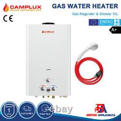 Camplux Tankless Propane Gas Hot Water Heater Portable 16L Instant Outdoor Bath