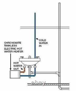Chronomite M-30/240 Instant-Flow Micro Tankless Electric Hot Water Heater 110F