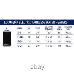 Eccotemp iE-11 Electric Tankless Indoor Water Heater 1.8 GPM 240 Volt